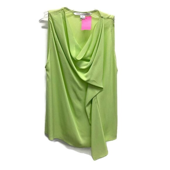 Diane Von Furstenberg Chartreuse Silk Tank Top - Picture 1 of 3